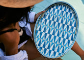 Shades of Blue Oval Tray - Rofoof- The Mob Collective